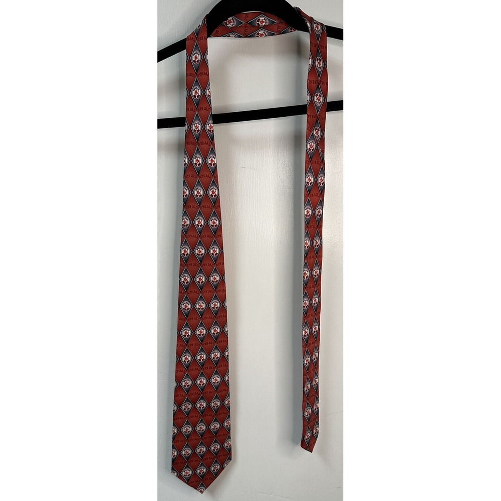 Boston Red Sox Logo Eagle Neckwear Men's 100% Silk Neck Tie‎ MLB Baseball - Picture 3 of 5